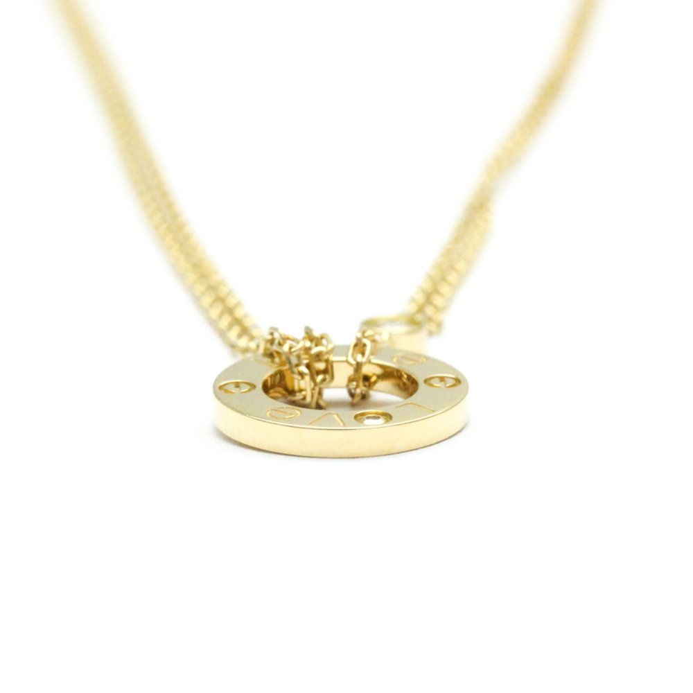 CARTIER Love Circle Necklace B7219500 18K Yellow Gold Diamond Pendant - Picture 5 of 14